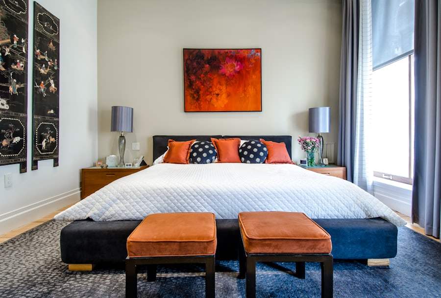 Redesigned primary bedroom
